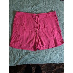 Caribbean Joe Women's Size XXL Fushia Pink Rayon Drawstring Shorts Vacation NWT'